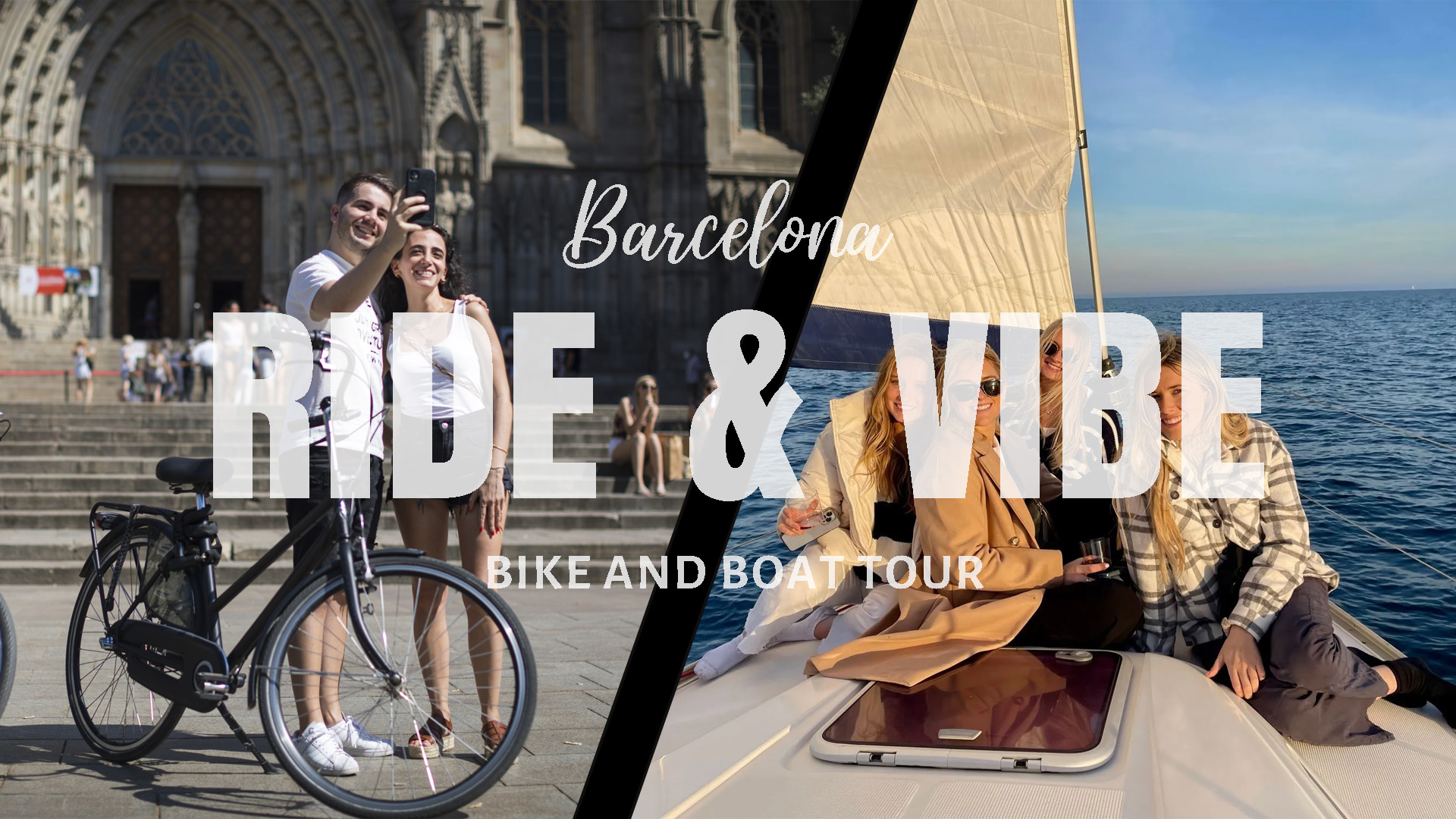 Bike- and boattour Barcelona